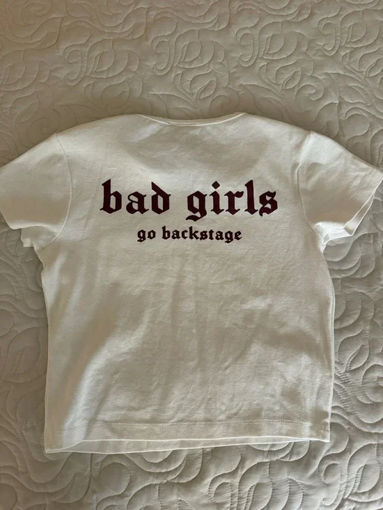 Windsor woman’s tee “good girls go to heaven' bad girls go backstage” - Picture 2 of 3